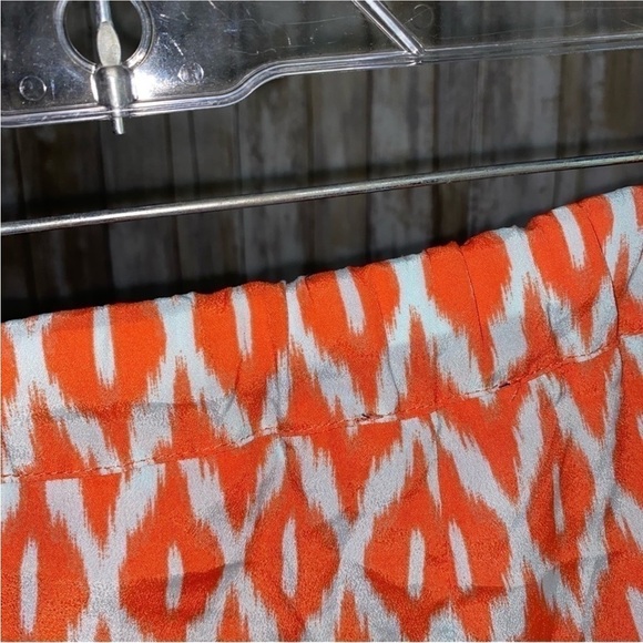 THML Orange Printed Scalloped Bottom Shorts - Picture 4 of 5